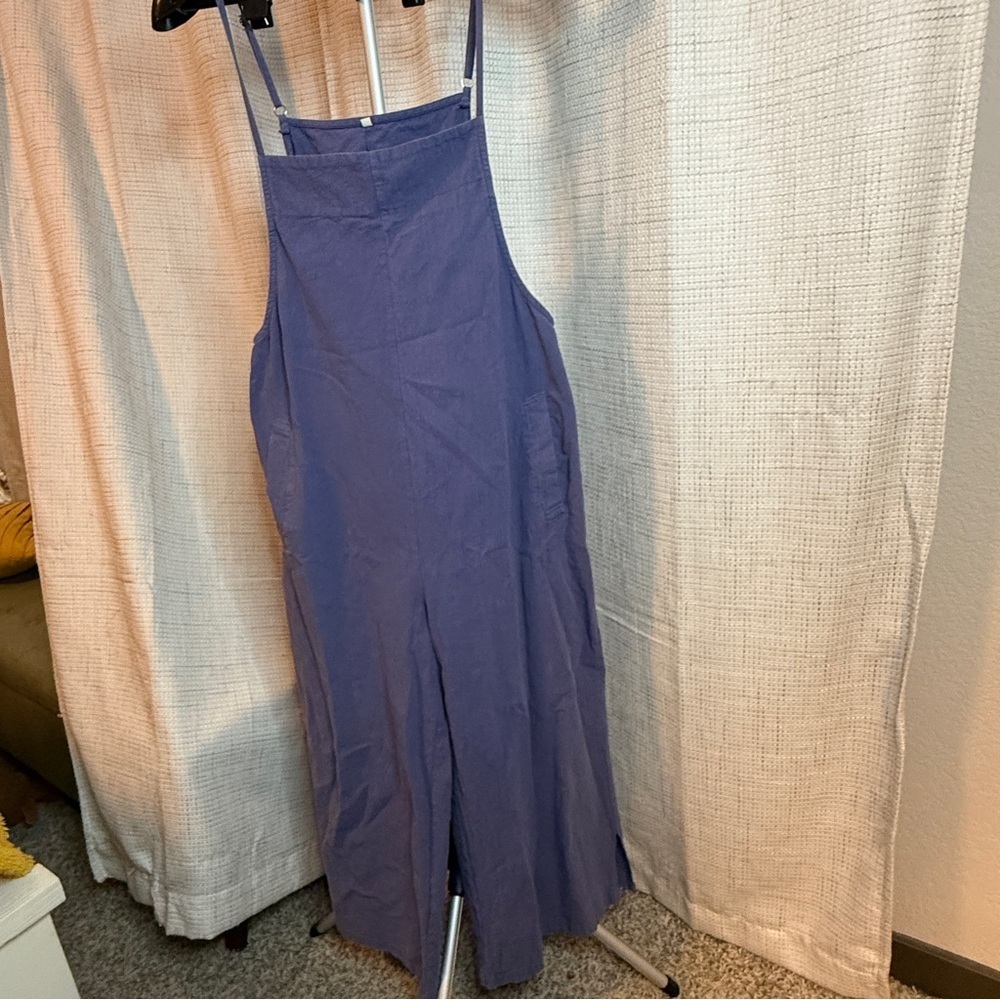 Cropped Pant Romper denim blue